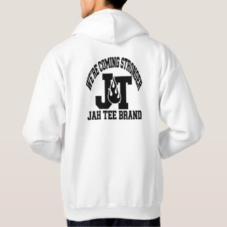We komen sterker Wit Hoodie JT Vlam Varsity