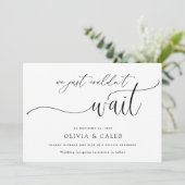 We konden niet wachten op de aankondiging van het  (Staand voorkant)