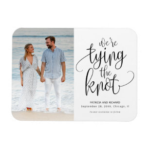 We Kopen De Knoop Trouw Save The Date Foto Magneet