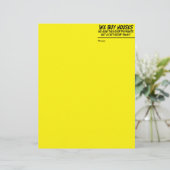 We kopen Houses Gele Letter Head Briefhoofd Ontwerp (Staand voorkant)