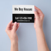 We kopen Sjabloon voor speciale acties voor woning Flyer (Hand)