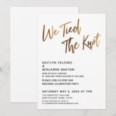 We Koppelden de Knoop Goud Handgeschreven Eenvoudi Kaart (Voorkant / Achterkant)