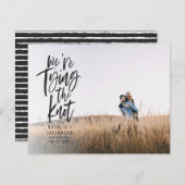 We koppelen de knoop. save the date (Voorkant / Achterkant)