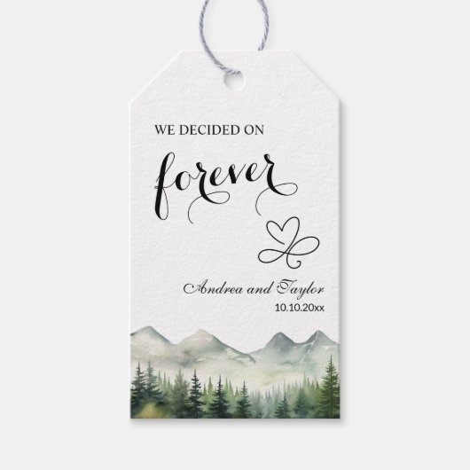 We kozen voor Forever Elegant Bruiloft Cadeaulabel (Voorkant)
