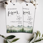 We kozen voor Forever Elegant Bruiloft Cadeaulabel