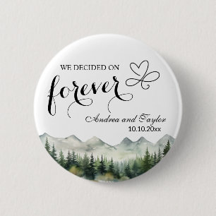We kozen voor Forever Elegant huwelijksgeschenk Ronde Button 5,7 Cm