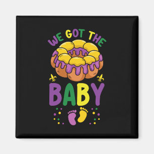 We Kregen De Baby Mardi Gras Zwangerschapsaankondi Magneet