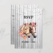 We krijgen een Westerne bruiloft RSVP Kaartje (Voorkant / Achterkant)