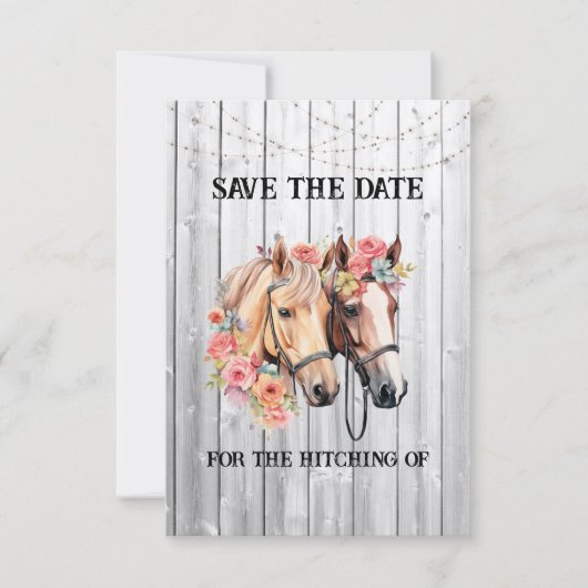 We krijgen een Westerne bruiloft Save The Date (Voorkant)