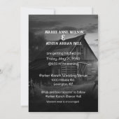 We krijgen Hitched Westerne bruiloft uitnodiging (Achterkant)