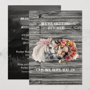 We krijgen Hitched Westerne bruiloft uitnodiging