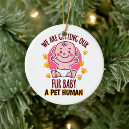 We krijgen onze vier Baby een gezelschapsmens Keramisch Ornament