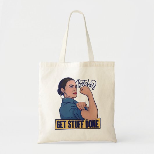 We krijgen spullen van AOC Rosie de riveter. Tote Bag (Voorkant)