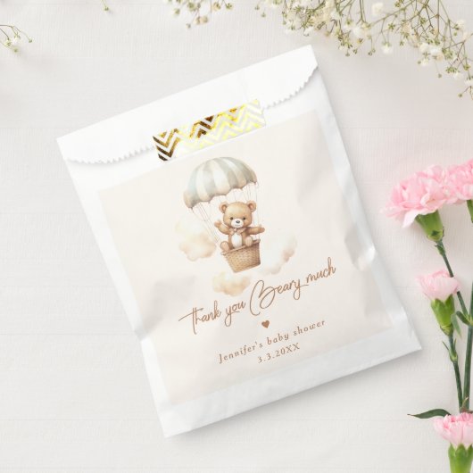We kunnen bearly wachten teddybeer dank u beary ve bedankzakje (Gezegeld)