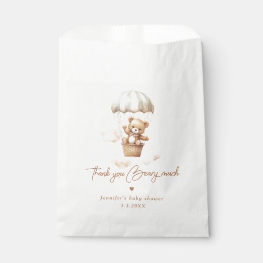 We kunnen bearly wachten teddybeer dank u beary ve bedankzakje (Voorkant)