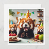 We kunnen beer-ly het geloven! Rode panda verjaard Kaart (Voorkant / Achterkant)