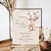 We kunnen bijna Beer wachten met ballonnen Baby sh Poster