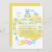 We kunnen bijna niet wachten op Schattige Boy Baby Kaart (Voorkant / Achterkant)
