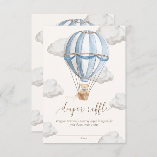 We kunnen bijna niet wachten Teddybeer Luier Raffe Kaart (Voorkant / Achterkant)