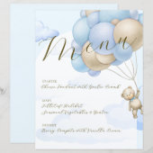 We kunnen bijna wachten Balloons Boy Baby shower M (Voorkant / Achterkant)