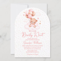 We kunnen bijna wachten, meisje baby shower Pink A