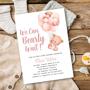 We kunnen bijna wachten meisje Baby shower script Kaart