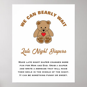 We kunnen bijna wachten op Baby showers luiers laa Poster