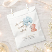 We kunnen bijna wachten op Beer Blue Balloon Baby  Bedankzakje (Geknipt)