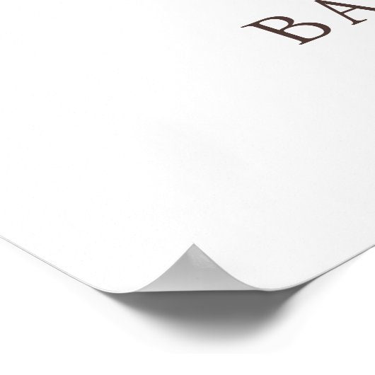 We kunnen bijna wachten op Blue Baby shower Welkom Poster (Hoek)