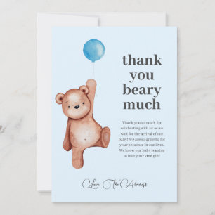 We kunnen bijna wachten op Boy Baby shower bedankj Bedankkaart