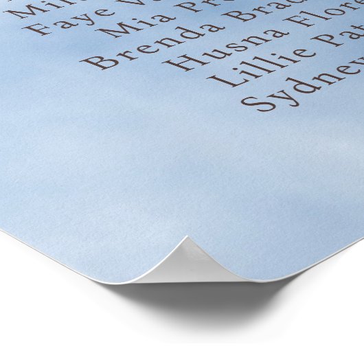 We kunnen bijna wachten op een blauw Baby shower Poster (Hoek)