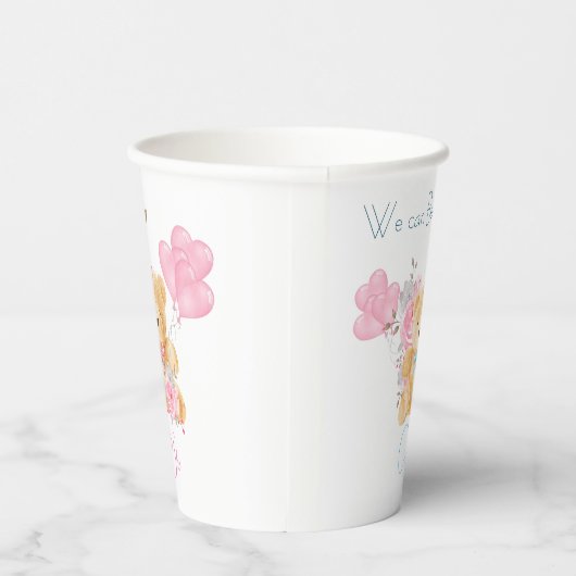 We kunnen bijna wachten op Gender Reveal Party Papieren Bekers (Rechts)