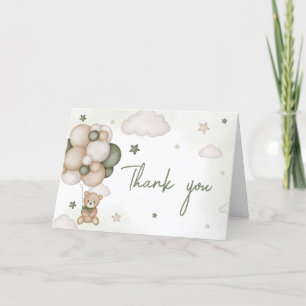 We kunnen bijna wachten op Green Boho Baby shower Bedankkaart