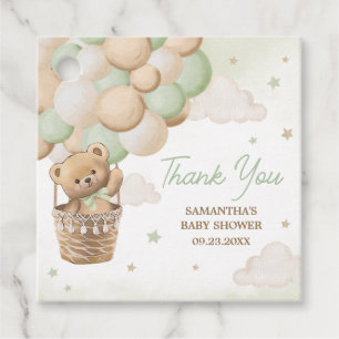 We kunnen bijna wachten op groen Beer Baby shower Bedankjes Labels