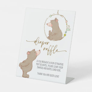 We kunnen bijna wachten op luier Raffle teken JL01 Reclamebord Met Voetstuk