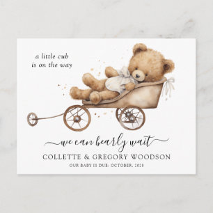 We kunnen bijna wachten op Teddy Bear Aankondigingskaart