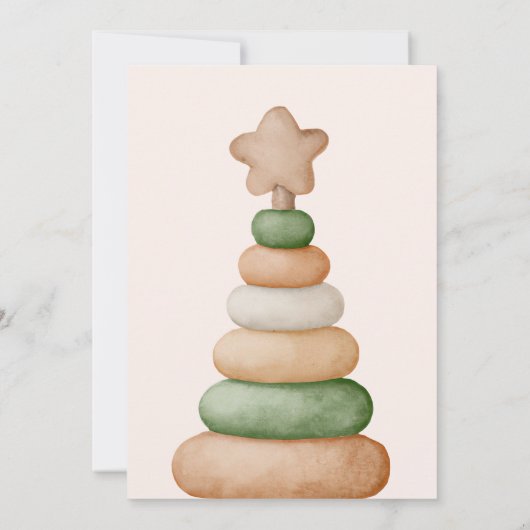 We kunnen bijna wachten op Teddy Bear Baby shower Kaart (Achterkant)