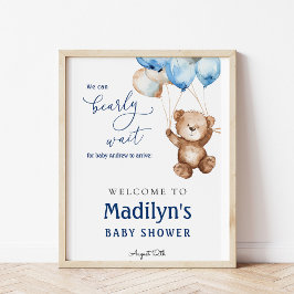 We kunnen bijna wachten op Teddy Bear Baby shower  Poster