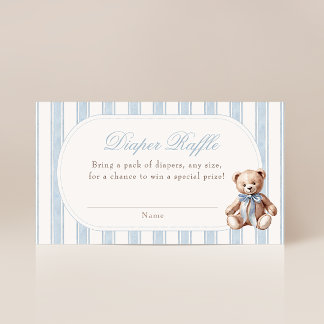 We kunnen bijna wachten op Teddy Bear luier Raffle Informatiekaartje
