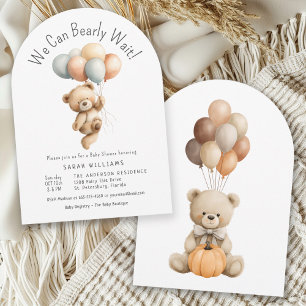 We kunnen bijna wachten op Teddy Bear met ballonne Kaart