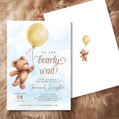 We kunnen bijna wachten op Yellow Teddy Bear Baby  Kaart