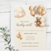 We kunnen bijna wachten tot ballonnen Baby shower  Kaart