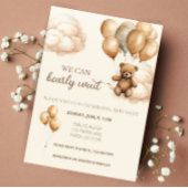 We kunnen bijna wachten tot ballonnen Baby shower  Kaart