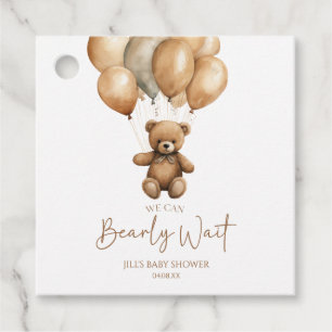 We kunnen boho Teddy Bear Baby shower afwachten. Bedankjes Labels