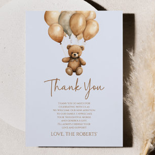 We kunnen boho Teddy Bear Baby shower afwachten. Bedankkaart