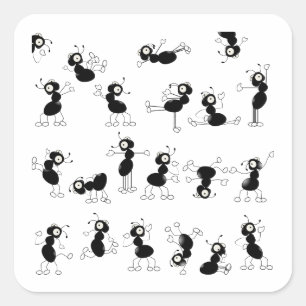 We kunnen dansen vierkante sticker