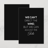 we kunnen de wind niet sturen maar we kunnen de sa bedankkaart (Voorkant / Achterkant)