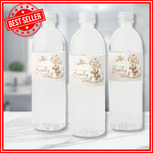We Kunnen Haast Niet Wachten Babyfeestje Waterfles Etiket