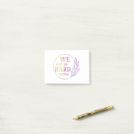 We kunnen harde dingen doen, design 7 post-it® notes (Op bureau)