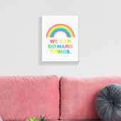 We kunnen harde dingen doen | Positieve prijsopgav Canvas Afdruk (Insitu (Woonkamer))